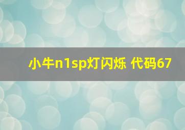 小牛n1sp灯闪烁 代码67